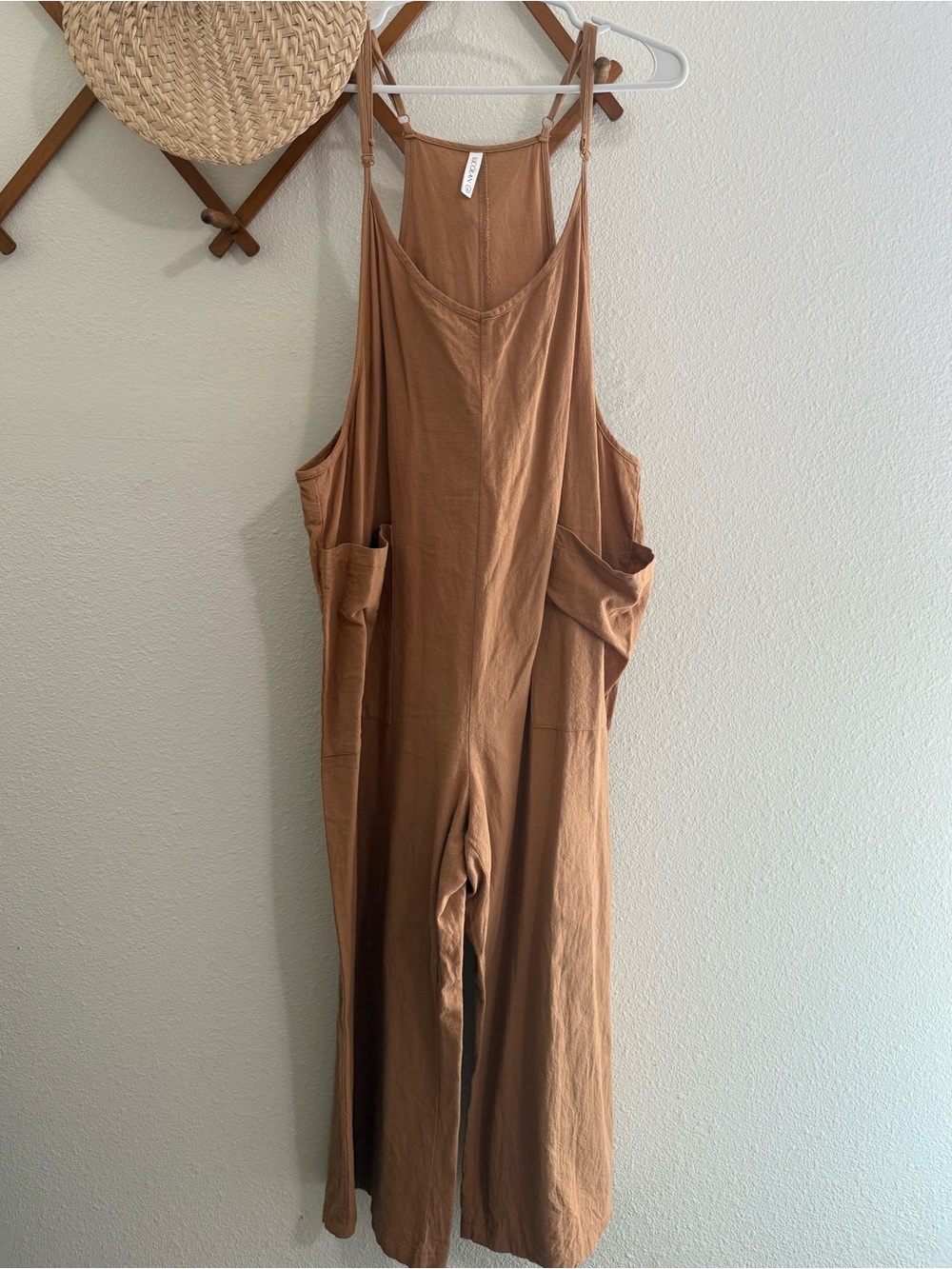 Relaxed Pocket Jumpsuit in Brown